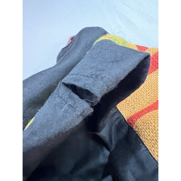 KayJayStyles Handmade Burlap Backpack Made in Nepal Multicolor - Picture 6 of 6